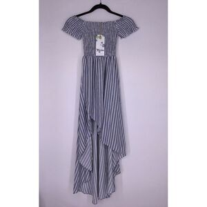 Show Me‎ Your Mumu Willa High Low Maxi Dress In She Sails Stripes Size XS NEW